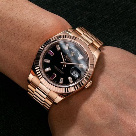 rolex day date 41mm rose gold ruby